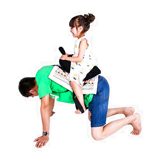 The Geeky Days Parent Saddle with Easy Close Strap, Games Daddy Saddle Horse Toy with Padded Seat and Grab Handle for Safe Play Pony Rides or Baby Children Creative Funny Happy Family Game