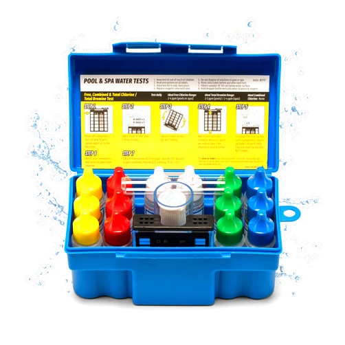Taylor K-1005 DPD, 9-in-1 Pool Test Kit for Test Kit for Free & Total Chlorine, Bromine, pH, Acid & Base Demand, Total Alkalinity, Calcium Hardness, Cyanuric Acid | Made in The USA