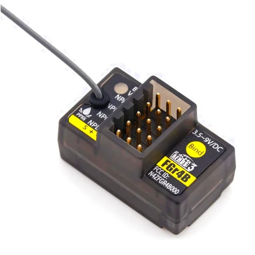Helidirect Flysky FGr4B 4Ch AFHDS 3 Micro Mini Receiver Compatible with Flysky NB4 Plus and NB4 Pro Plus, Waterproof Receiver for Remote Control Car, RC Cars, RC Boats (HELIDIRECT)