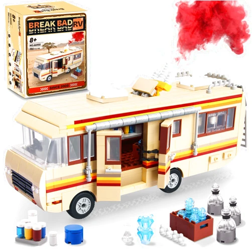 OrbBlaster Rvs for Break Bad Building Set, Upgraded Creative Rvs Building Bricks Merchandise, Camper Van Building Set Toy for Boys Age 8-12