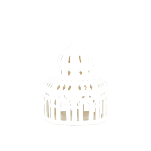 HAK KÄHLER Kahler Urbania Tivoli Lighthouse Glassalen Candle Holder, White, 5.7