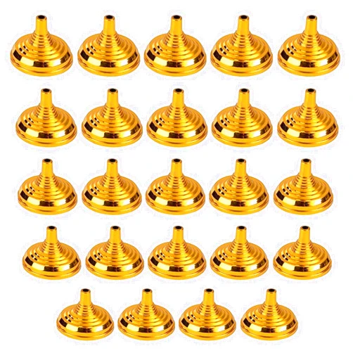 Juvale 24 Pack Mini Flag Holder Stands for Small 4x6 Flags, Office Desk, Table Centerpieces, Party Supplies, and Decorations (Gold, 2.1 x 1.5 In)