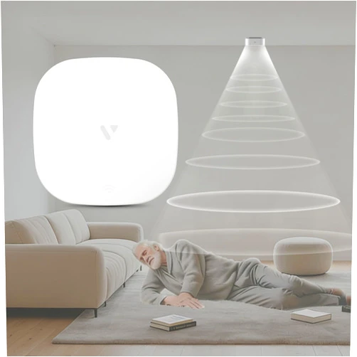 Cosoway Human Presence Sensor WiFi Motion Detector mmWave Radar Wired Smart Motion Sensor Support Alexa/Google Home 2.4 GHz Wi-Fi Fall Detection for Seniors Privacy-Safe