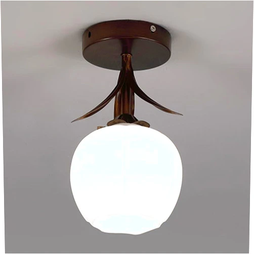 CLLYCRSM Nordic Black Semi Flush Mount Ceiling Light Interior Lighting Modern Glass Ceiling Lamp Fixture Retro Bud Farmhouse Chandelier for Hallway Bedroom Kitchen Entryway Cafe Bar Porch Dinning Room