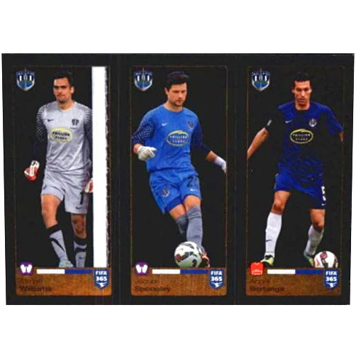 Panini 2015 FIFA 365 Sticker 683 Tamati Williams 684 Jacob Spoonley 685 Angel Berlanga