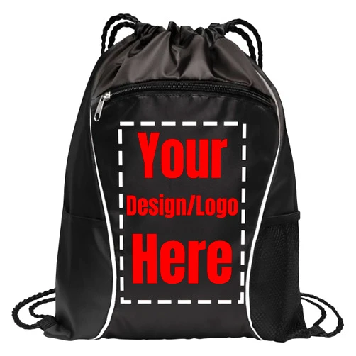 All about me company Personalized Promotional Items with Your Logo - Custom Backpack Cinch Swag Drawstring Bag