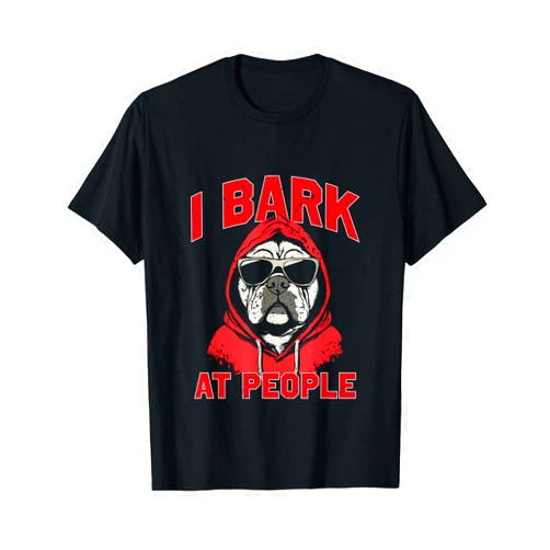 I Bark At People Tee - Georgia Fan Gifts I Bark At People Tee - Funny Georgia Fan Merch T-Shirt