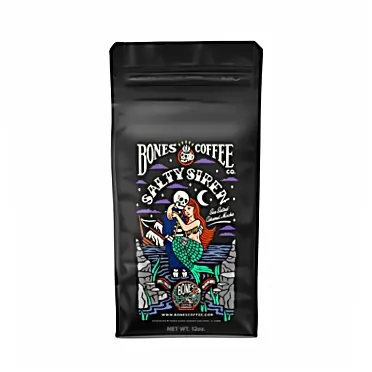 Bones Coffee Company Flavored Coffee Salty Siren Coffee, Flavored Ground Coffee & Whole Bean Coffee, Salted Caramel and Mocha Flavor Coffee Beverages (Bones Coffee Company Salty Siren Ground)
