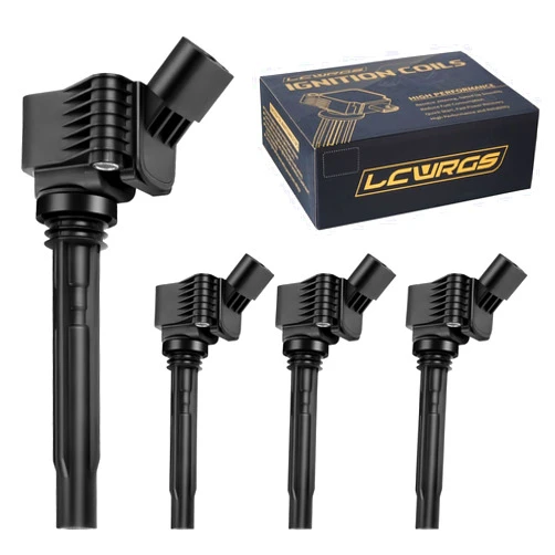 LCWRGS Set of 4 Ignition Coil Pack Fits for 2014 2015 2016 2017 2018 2019 Volkswagen VW Passat Beetle Jetta GTI Golf Audi A3 A4 1.8 2.0 Replaces# UF765 GN10632