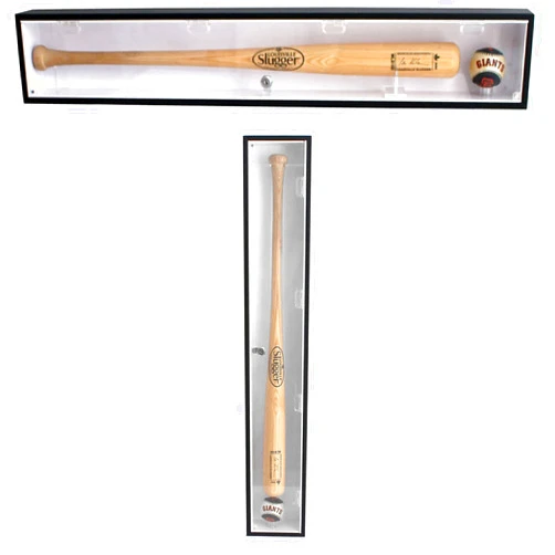 DisplayGifts Baseball Bat Display Case Wall Mount Rack Cabinet Holder, w/96% UV Protection, Lock, Vertical or Horizontal