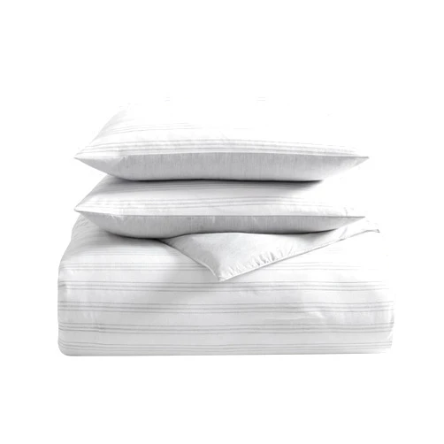 1888 Mills 2 Piece Twin Comforter Set - Striped Reversible Print – Premium, Lightweight and Soft Bedding for All Seasons- Easy Eco Comforter Set - 1 Comforter (86”x66”) and 1 Pillow Sham (20”x36”)