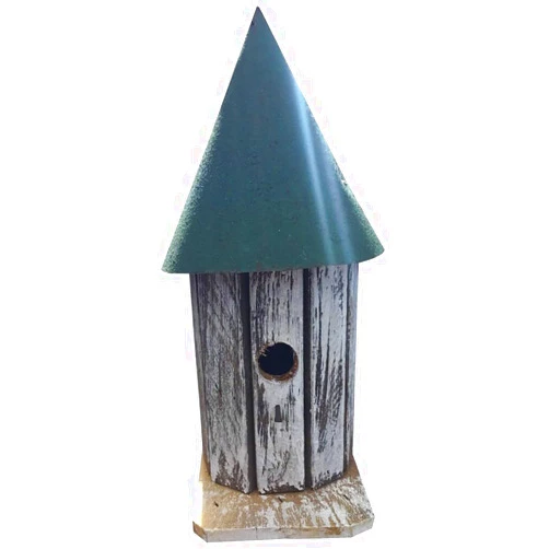 Kunkle Holdings, LLC Pine Wood Small Round Tower Bird House Green