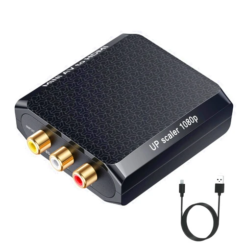 WENTER AV to HDMI Converter, 1080P RCA to HDMI Adapter, Mini Composite CVBS Audio Video Adapter Supports PAL/NTSC for VCR/VHS/Xbox/PS3/STB/N64/Wii/TV/PC/Blue-Ray DVD Players