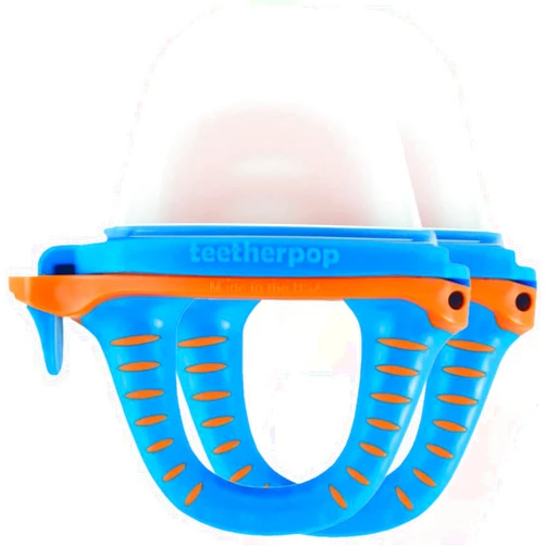 Teetherpop Fillable Freezable Baby Feeder – Spill-Proof Design for Baby Led Weaning – Perfect for Breastmilk Storage, Smoothies, Purees, or a Baby Fruit Feeder – Baby Feeding Essentials (BlueOrange)