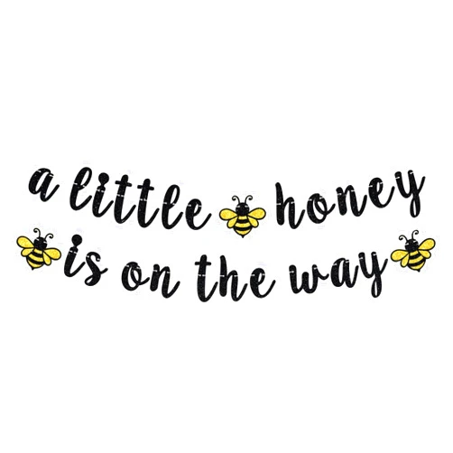 RLXPT A Little Honey is on The Way Banner, Bumble Bee Theme Baby Shower Decorations, Sweet Honey Bee Gender Reveal/Baby Shower/Mommy to Bee Party Decoration Supplies