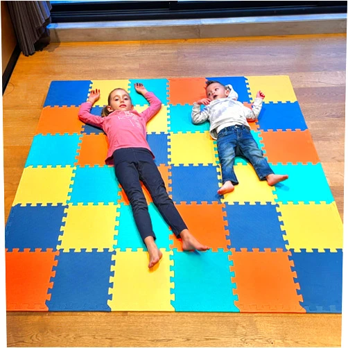 MioTetto 36-Tile Soft Non-Toxic Baby Play Mat, EVA Foam Jigsaw Puzzle Play Mat, Interlocking Squares for Babies, Toddlers & Kids Gym, Nursery, Playroom, 36 Sq Ft