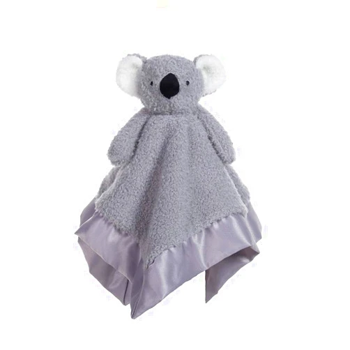 Apricot Lamb Stuffed Animals Soft Security Blanket Gray Koala Infant Nursery Character Blanket Luxury Snuggler Plush(Gray Koala, 14 Inches)