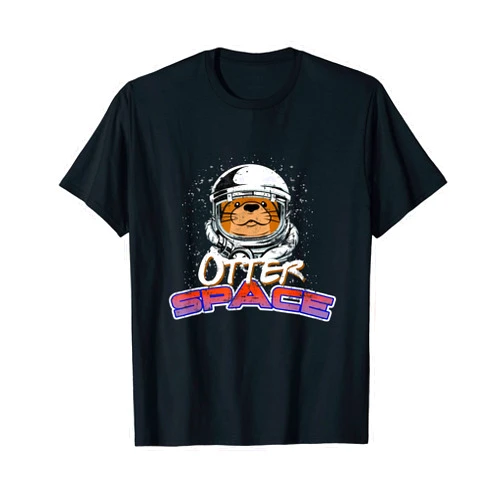 Visit The Space Exploration Gifts Otter Space T-Shirt