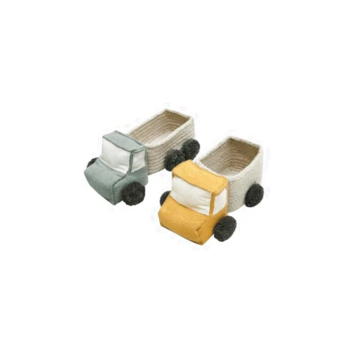 Lorena Canals | Children's Truck Basket Set, blue and yellow, 5