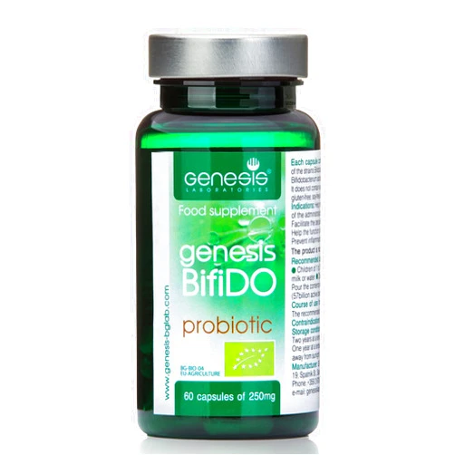 Genesis LABORATORIES Genesis Bifido Bio Probiotic with Lactobacillus 250 Mg per Capsule 60 caps