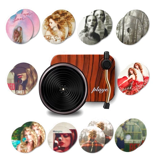 R RUCKERCO Car Air Fresheners Vent Clips 20Pcs Retro Record Player Album Cover Air Freshener, Rotating Record Design Car Decoration, Best Gift For Music Lovers