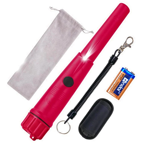 SUNPOW Metal Detector Pinpointer for Adults & Kids, IP68 Waterproof Handheld Pin Pointer Wand with Belt Holster Treasure Hunting Tool Accessories, Buzzer Vibration Sound (Three Mode)