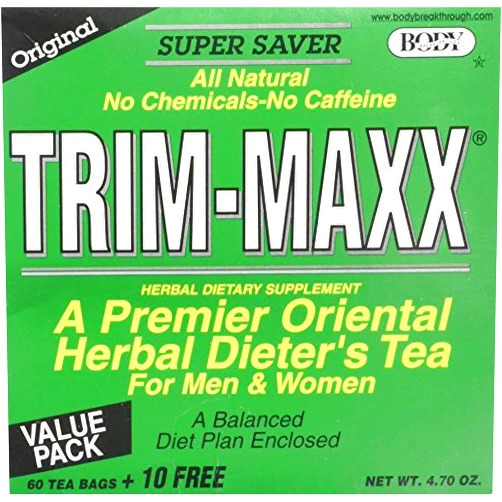 Body Breakthrough Trim Maxx Herbal Dieter's Tea -- 60 Tea Bags + 10 FREE