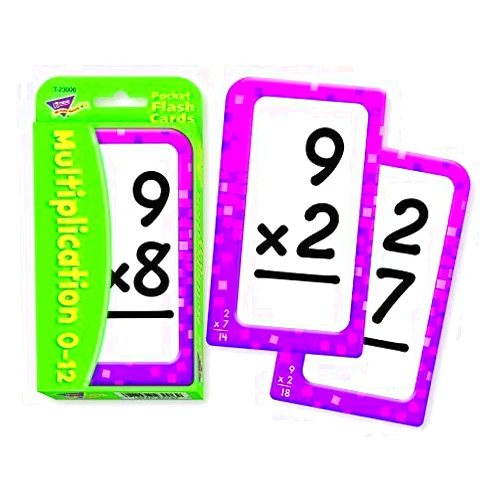 Trend Enterprises Pocket Flash Cards 56-Pk 3 X 5 Learning Materials Multiplication Two-Sided Cards Math T-23006 Trend Enterprises Inc.