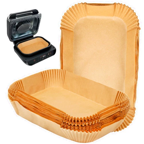 BYKITCHEN Air Fryer Liners for Ninja FG551/DG551/IG651 Foodi Smart XL Indoor Grill, Set of 100, Rectangle Air Fryer Parchment Paper Liners, Ninja Foodi XL Grill Accessories