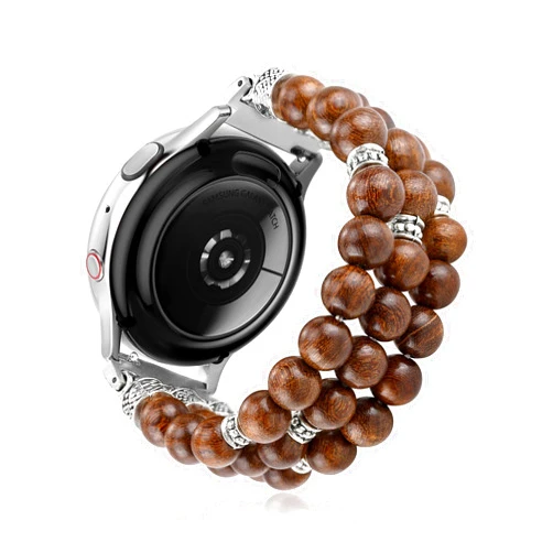 CHARMINGO 20mm Boho Beaded Watch Band Compatible with Samsung Galaxy Watch 7/6/4/5/Active 2 Watch Band 40mm 44mm/Galaxy Watch 5 Pro 45mm/Watch 3 41mm/Watch 4 Classic 42mm 46mm, Wrap Stone Strap Watch Bracelet Women Men