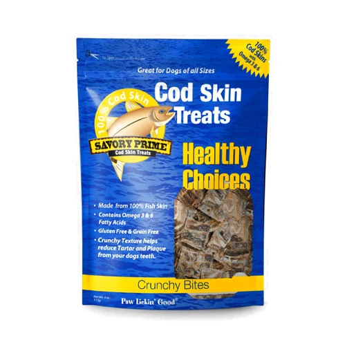 Savory Prime Cod Skin Crunchy Bites, 4-Ounce (61004)