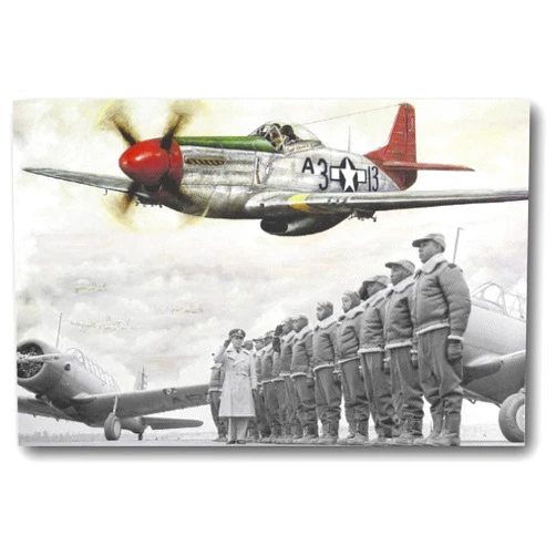 Tuskegee Airmen Poster True American Heroes (6) Print Photo Art Painting Canvas Poster Home Decorative Bedroom Modern Decor Posters Gifts (12x18Unframe)
