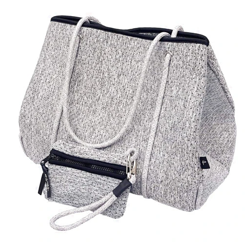 Pole Tribe Neoprene Tote - Large Beach, Gym, Travel Bag & Wallet, Water-Resistant, Durable, Lightweight, Sailor Rope Design