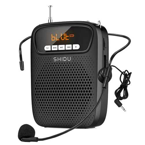 HW HAOWORKS Portable Mini Voice Amplifier Wired Headset Microphone Speaker Set for Teachers 15W Rechargeable Lightweight Personal Mic for Classroom,Tour Guides,Instructors and Presentation