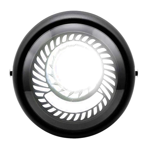 Astra Depot USA Universal 6.5-in LED Projector Side Mount Headlight Daytime Running Light Halo Ring Spirit White Bobber Chopper Cafe Race