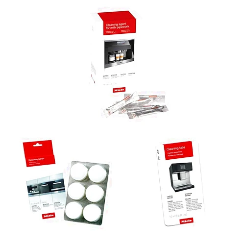 Miele Pipework Cleaner for Coffee Machines, 100 Sachets Descaling Tablets for Coffee Machines, Steam Ovens, Ovens, Ranges, 6 count Cleaning Tablets for Coffee Machines, 10 Tablets