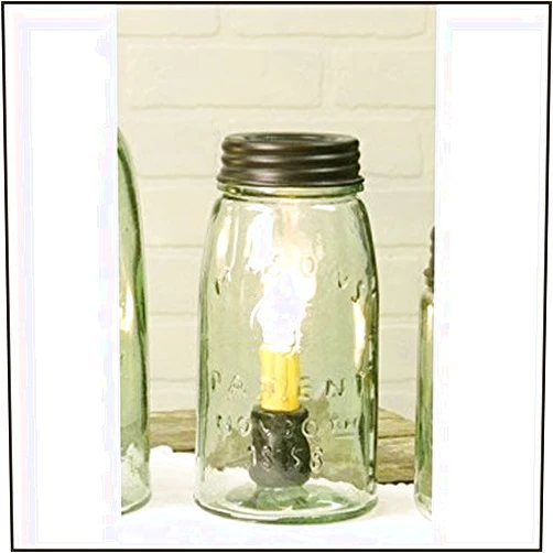 Colonial Tin Works Quart Mason Jar Lamp (Clear)