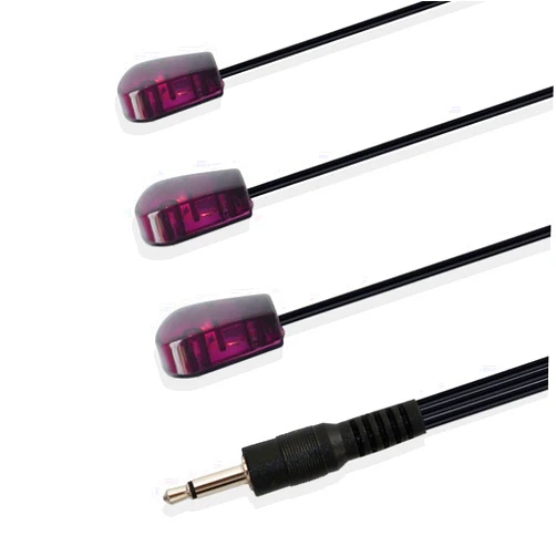 AooCare IR Emitter Extender Remote Control Transmitter 3.5mm to IR Extension Cable Triple Head Infrared Red Blaster Blink Eye Wire Cord Compatible with IR Repeater Extender System Kit, Xbox One (3 Head, 10FT)