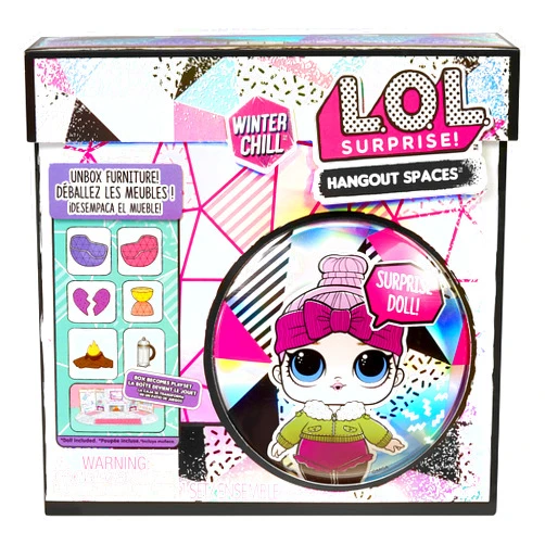 L.O.L. Surprise! LOL Surprise Winter Chill Hangout Spaces Furniture Playset with Cozy Babe Doll, 10+ Surprises, Accessories, for LOL Dollhouse Play- Collectible Toy for Kids, Gift for Girls Boys Ages 4 5 6 7+ Years