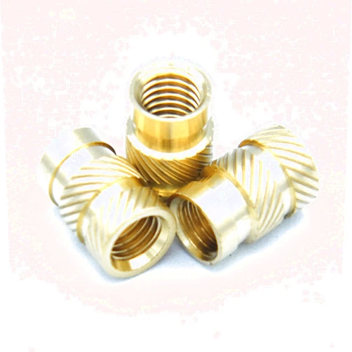 J & J Products, Inc. [ J&J Products ] Brass Insert IUTB-0428, 1/4-28 Thru-Threaded, 8.7mm OD, 12.7 mm Length, Heat Staking Inserts, 20pcs