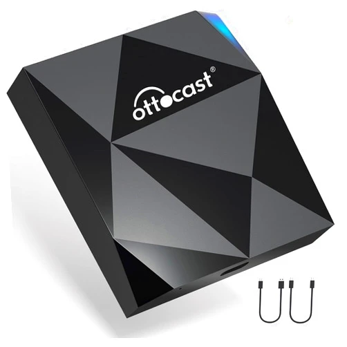 OTTOCAST U2-AIR Wireless CarPlay Adapter 2024 - Apple CarPlay Wireless Adapter Convert Wired to Wireless Plug & Play Dongle 5Ghz WiFi Auto Connect Online Update for iPhone & OEM Wired CarPlay Cars