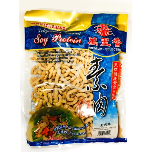 Mong Lee Shang Vegan Meat Substitute Vegan Soy Protein, TVP Textured Vegetable Protein, Meatless Plant Based Protein 5.3oz, Non-GMO, Unflavored (Shreds) 100% Vegan