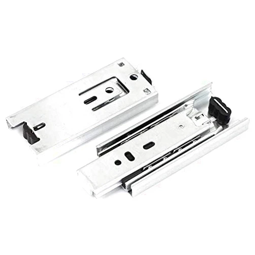 RilexAwhile Drawer Slides, Rilexawhile 1 Pair 4 Inch Full Extension Less Noise Ball Bearing Drawer Slides, for Drawers and Cabinets, etc. Silver