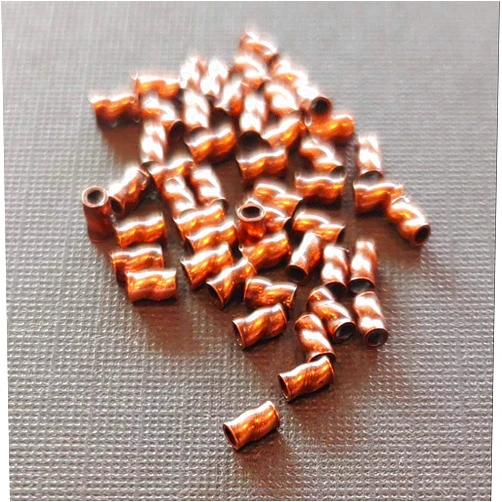 Twisted Tornado Crimp® Bella Flamed Copper ULTRAPLATE® .019 3mm (Pk 50) Made in USA.
