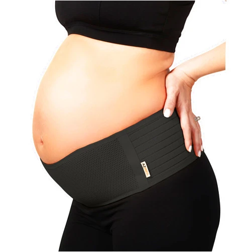 AZMED Maternity Belly Band for Pregnant Women - Breathable Pregnancy Belly Support Band for Abdomen - Adjustable Maternity Belt - Belly Bands for Pregnant Women - Pregnancy Support Belt (Black)
