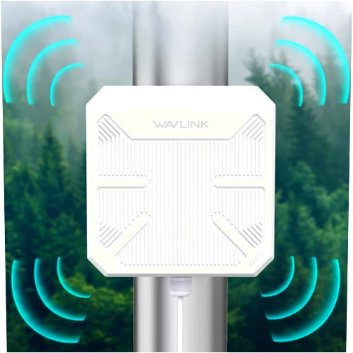 WAVLINK AX3000 Outdoor WiFi 6 Repeater, Long-Range WiFi Extender/Access Point/Router with Dual Band/PoE/IP67 Waterproof/Up to 3Km, Supports Up to 256 Devices for Garage, Yard, RV