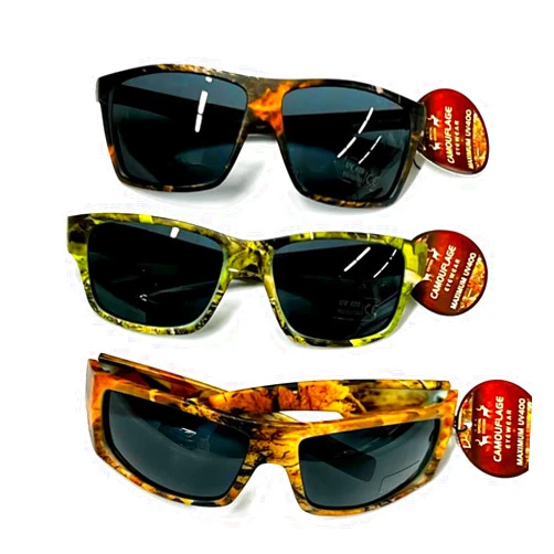 GKGen Camouflage Print Sunglasses, Pack of 3, Assorted Designs