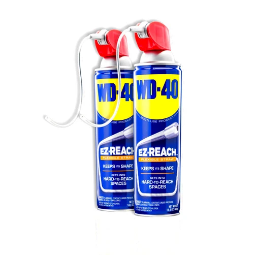 WD-40 Original Formula, Multi-Use Product, EZ-REACH Flexible Straw, 14.4 OZ [Twin-Pack]