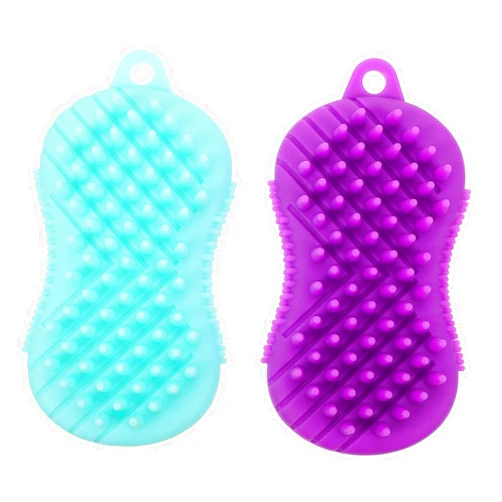 Beatifufu 2pcs Silicone Bath Bath Brush Handheld Bath Scrubber Shower Brush Silicone Bath Scrubber Baby Cleaning Tool Bath Brush for Adults Hair-washing Brush Cleaning Brush