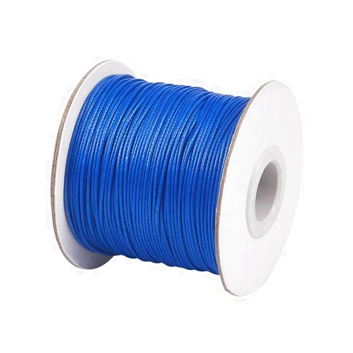 Cheriswelry 85 Yards Round Waxed Jewelry Beading String 1mm Korean Polyester Waxed Cord Threads Royal Blue Knotting Braiding Crafting Cord Ropes Wire for DIY Bracelet Macrame Necklace Jewelry Making